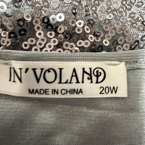 IN'VOLAND Sequins Sleeveless Top SZ 20W Lined Disco Party New Years Glam - Picture 4 of 6